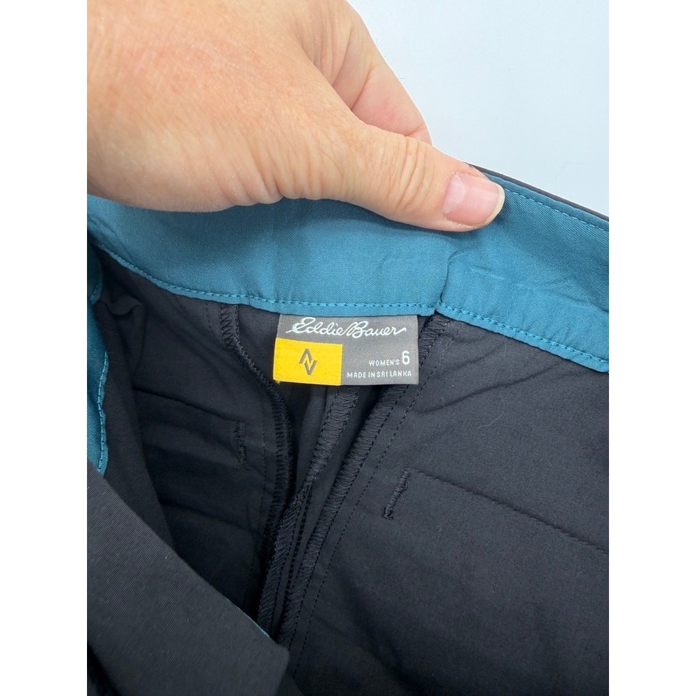 Eddie Bauer Pants Horizon Chino Black Hiking Casual Gorpcore Travel Size 6 - Picture 7 of 9